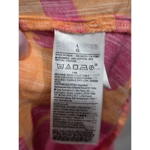 NWT Gap Beachy Pink Floral Print Tiered Cami Maxi Sundress Lightweight Dress, L - Picture 8 of 9